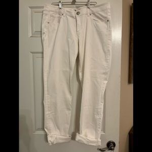 Cabi slim boyfriend jeans size 12 - white